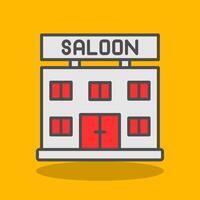 Saloon Filled Shadow Icon vector