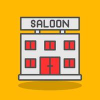 Saloon Filled Shadow Icon vector