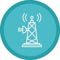 Signal Tower Line Multi Circle Icon vector