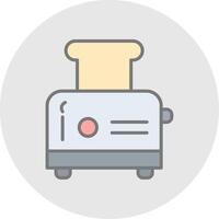 Toaster Line Filled Light Icon vector