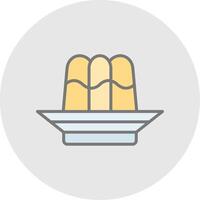 Jelly Line Filled Light Icon vector