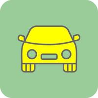 Car Filled Yellow Icon vector