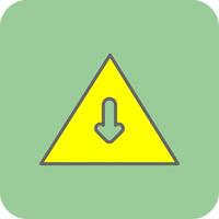 Sign Filled Yellow Icon vector