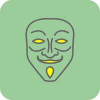 Mask Filled Yellow Icon vector