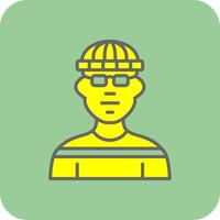 Criminal Filled Yellow Icon vector