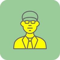 Man Filled Yellow Icon vector