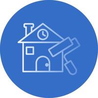 House Painting Flat Bubble Icon vector