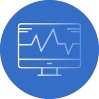 System Monitoring Flat Bubble Icon vector