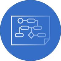Work Flow Process Flat Bubble Icon vector