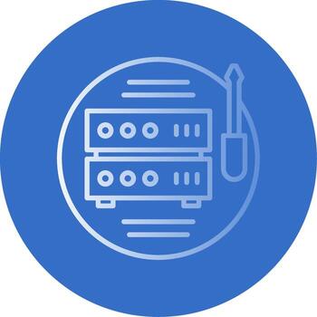 tecnología apoyo plano burbuja icono vector