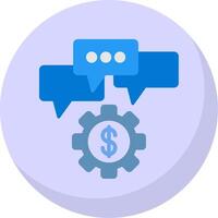 Business Dialog Flat Bubble Icon vector