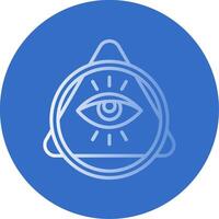 Eye Of Providence Flat Bubble Icon vector