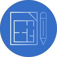 Architectural Terms Flat Bubble Icon vector