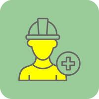 Global Safety Filled Yellow Icon vector