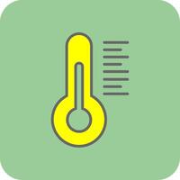 Thermometer Filled Yellow Icon vector