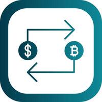 Bitcoin Exchange Filled Yellow Icon vector