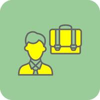Engineering Team Filled Yellow Icon vector