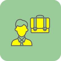 Engineering Team Filled Yellow Icon vector