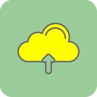 Cloud Filled Yellow Icon vector