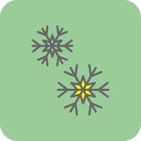 copos de nieve lleno amarillo icono vector