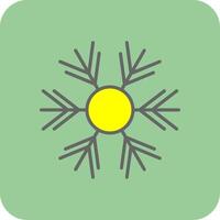 Snowflake Filled Yellow Icon vector