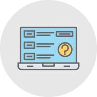 Question Line Filled Light Icon vector