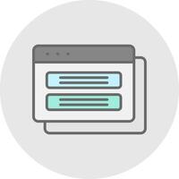 Browser Line Filled Light Icon vector