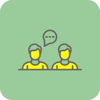 Consulting Services Filled Yellow Icon vector