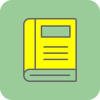 Book Filled Yellow Icon vector