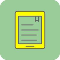 E-Book Filled Yellow Icon vector