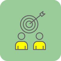 Business Targeting Filled Yellow Icon vector