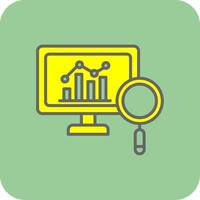 Market Analytics Filled Yellow Icon vector