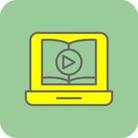 Tutorial Filled Yellow Icon vector