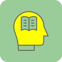 Knowledge Filled Yellow Icon vector