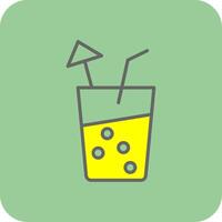 Soft Drink Filled Yellow Icon vector