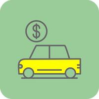 Auto Loan Filled Yellow Icon vector