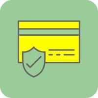 Secure Payments Filled Yellow Icon vector