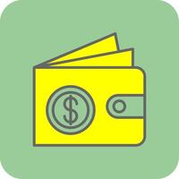 Wallet Filled Yellow Icon vector