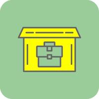 Job Centre Filled Yellow Icon vector