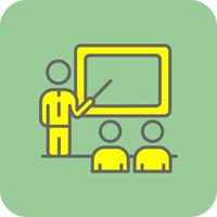 Business Training Filled Yellow Icon vector