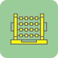 Abacus Filled Yellow Icon vector