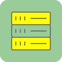 Database Filled Yellow Icon vector