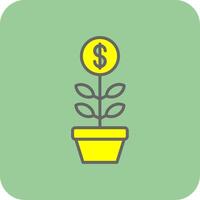 Investment Filled Yellow Icon vector