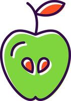 manzana lleno diseño icono vector