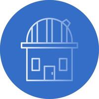 Observatory Flat Bubble Icon vector