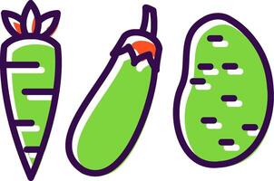 vegetales lleno diseño icono vector