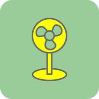 Fan Filled Yellow Icon vector