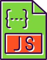 js lleno diseño icono vector