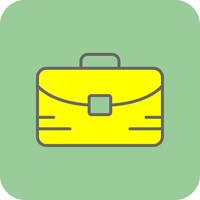 Portfolio Filled Yellow Icon vector