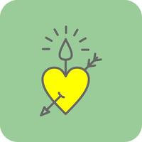 Candle Filled Yellow Icon vector